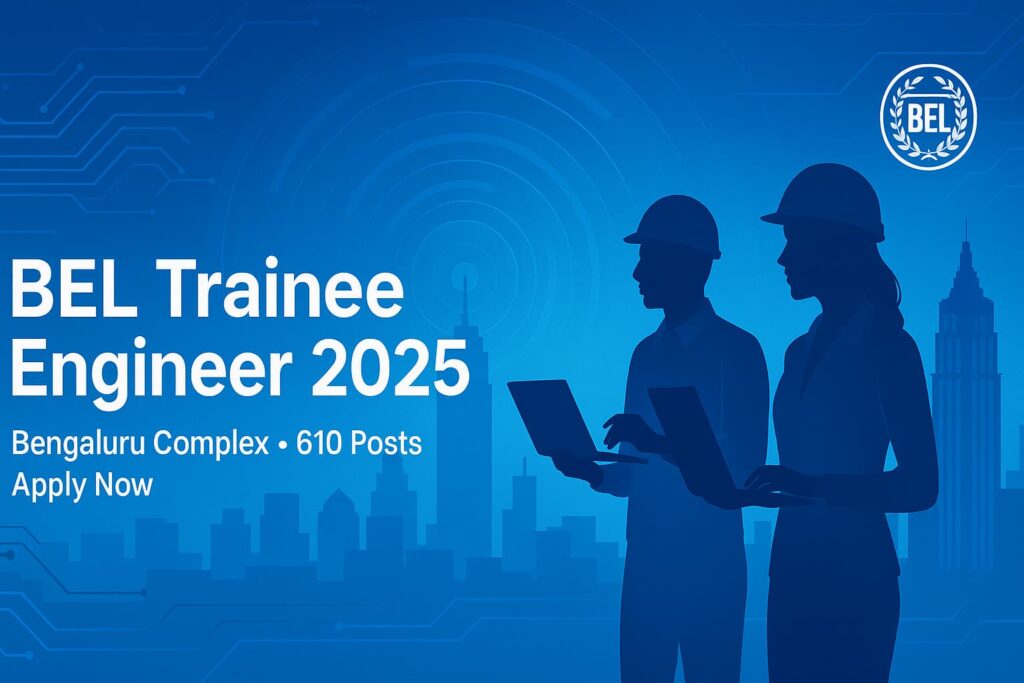 Apply for BEL Trainee Engineer-I 2025 at Bengaluru Complex. 610 posts in ECE/ME/CS/EEE. ₹30k–₹40k/month, fee exemptions, written test in Bengaluru.