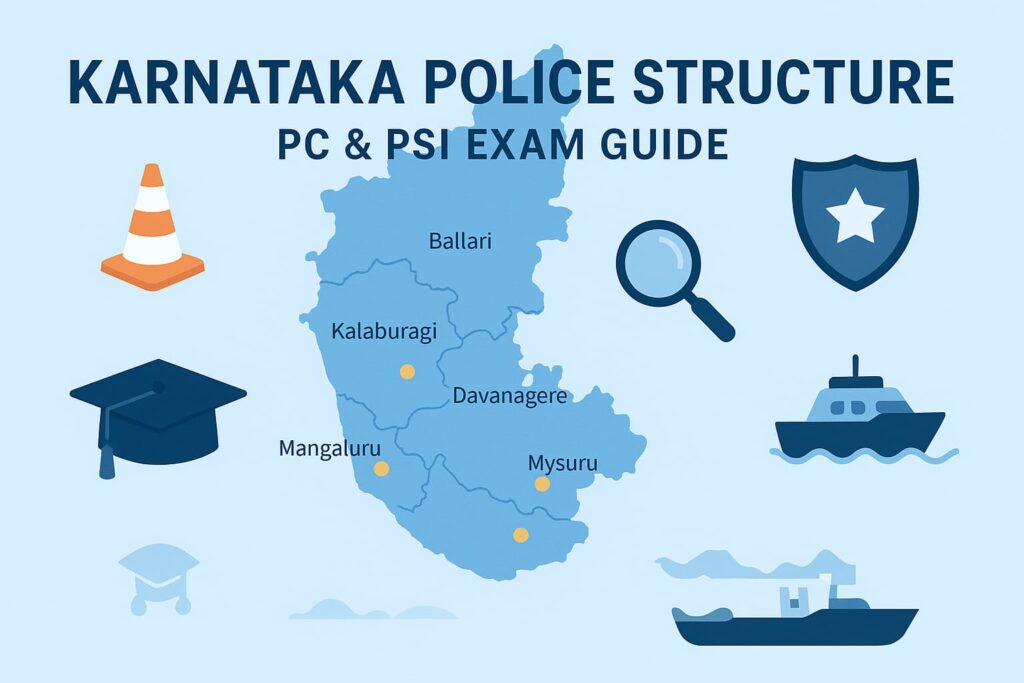 Karnataka Police Department Structure for PC & PSI: Ranges, Units, and Training Overview