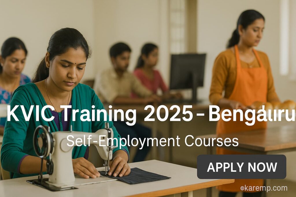 KVIC MDTC, PMEGP subsidy, KVIC courses Bengaluru, self-employment training Karnataka